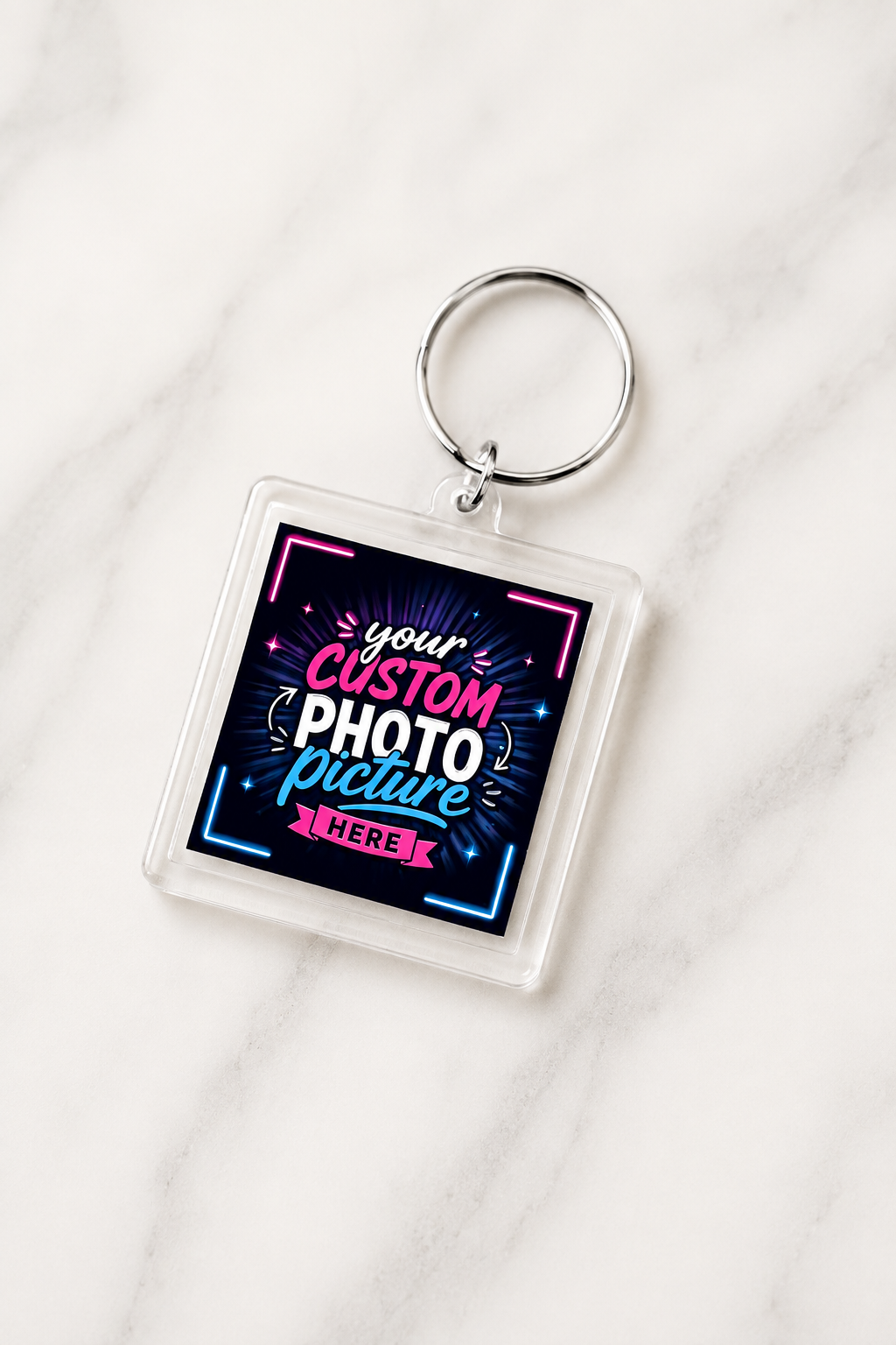 Custom 2" Photo Acrylic Keychain