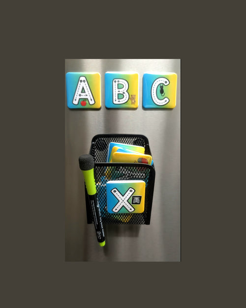 Traceable Magnetic Capital Alphabet Letters with Phonics Picture Cue