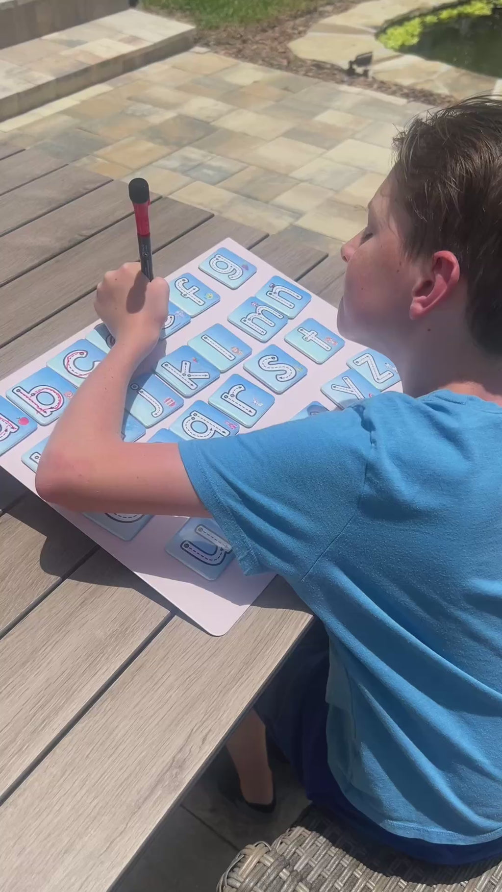 Traceable Magnetic Lowercase Alphabet Letters with Phonics Picture Cues